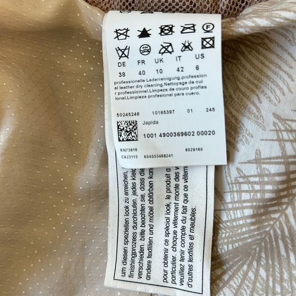 Hugo Boss Orange Suede Jacket sz 6 - Picture 4 of 4